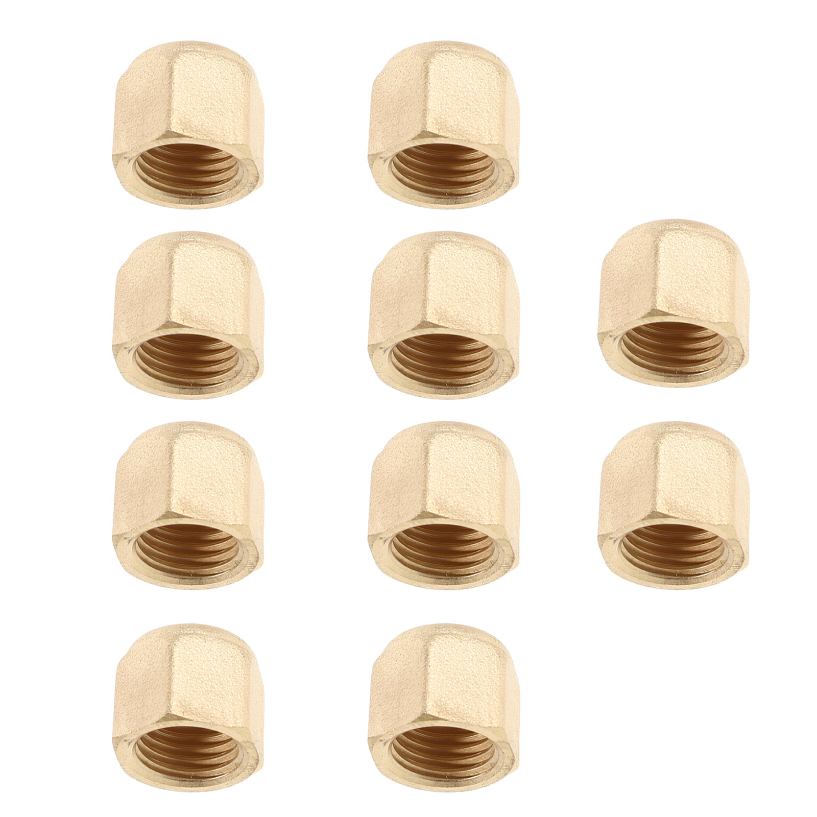 Compression Fitting Brass - 10 stuks messing compressiefittingen dop 9,8