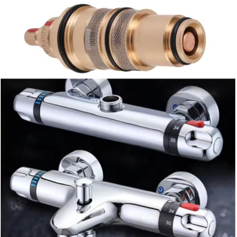 Shower Valve Cartridge - Messing douche thermostatische cartridge vervangingsset -