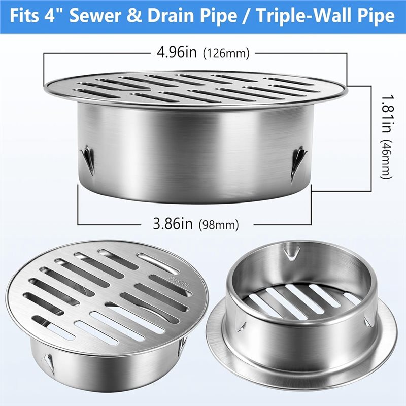RMWIN-Round 4 Inch 304 RVS Afv - Drain Pipe Clip recensie en prijs